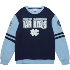 Men Mitchell & Ness T-Shirts & Tops-All Over Crew 2.0 University Of North Carolina