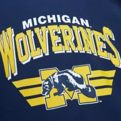 Men Mitchell & Ness Hoodies & Sweatshirts-All Over Crew 3.0 University Of Michigan