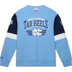 Men Mitchell & Ness Hoodies & Sweatshirts-All Over Crew 3.0 University Of North Carolina