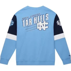 Men Mitchell & Ness Hoodies & Sweatshirts-All Over Crew 3.0 University Of North Carolina