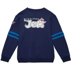 Men Mitchell & Ness Hoodies & Sweatshirts-All Over Crew 2.0 Winnipeg Jets