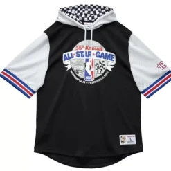 Men Mitchell & Ness T-Shirts & Tops-All Star Mesh Fashion Hoody Nba All Star