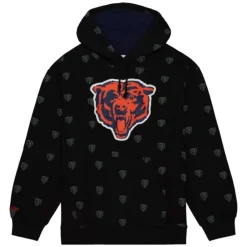 Men Mitchell & Ness Hoodies & Sweatshirts-Aop Fleece Hoodie Chicago Bears