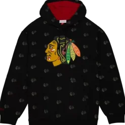 Men Mitchell & Ness Hoodies & Sweatshirts-Aop Fleece Hoodie Chicago Blackhawks