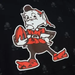 Men Mitchell & Ness Hoodies & Sweatshirts-Aop Fleece Hoodie Cleveland Browns