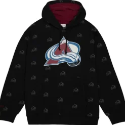 Men Mitchell & Ness Hoodies & Sweatshirts-Aop Fleece Hoodie Colorado Avalanche