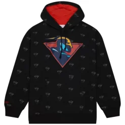 Men Mitchell & Ness Hoodies & Sweatshirts-Aop Fleece Hoodie Golden State Warriors