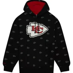 Men Mitchell & Ness Hoodies & Sweatshirts-Aop Fleece Hoodie Kansas City Chiefs