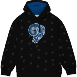Men Mitchell & Ness Hoodies & Sweatshirts-Aop Fleece Hoodie Los Angeles Rams