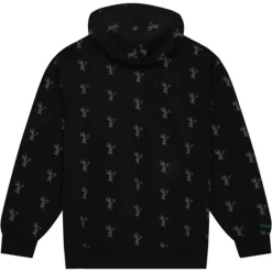 Men Mitchell & Ness Hoodies & Sweatshirts-Aop Fleece Hoodie Milwaukee Bucks