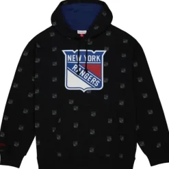 Men Mitchell & Ness Hoodies & Sweatshirts-Aop Fleece Hoodie New York Rangers