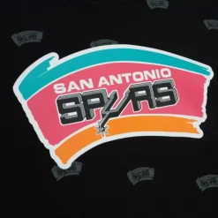 Men Mitchell & Ness Hoodies & Sweatshirts-Aop Fleece Hoodie San Antonio Spurs