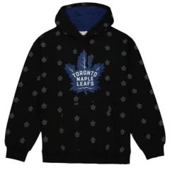 Men Mitchell & Ness Hoodies & Sweatshirts-Aop Fleece Hoodie Toronto Maple Leafs