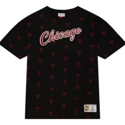 Men Mitchell & Ness T-Shirts & Tops-Aop S/S Top Chicago Bulls