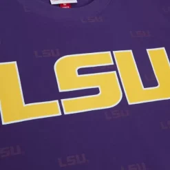 Men Mitchell & Ness T-Shirts & Tops-Aop Ss Top Louisiana State University