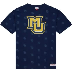 Men Mitchell & Ness T-Shirts & Tops-Aop Ss Top Marquette University