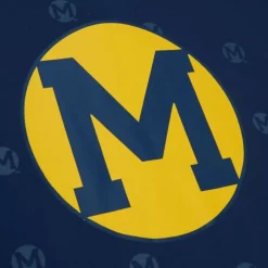 Men Mitchell & Ness T-Shirts & Tops-Aop Ss Top University Of Michigan