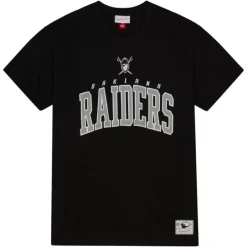 Men Mitchell & Ness T-Shirts & Tops-Arch Tee Oakland Raiders