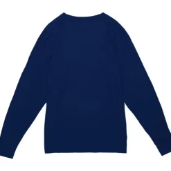 Men Mitchell & Ness T-Shirts & Tops-Arched Logo Lockup Slub Ls Tee University Of Kansas