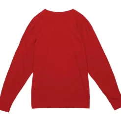 Men Mitchell & Ness T-Shirts & Tops-Arched Logo Lockup Slub Ls Tee University Of Wisconsin - Madison