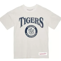 Men Mitchell & Ness T-Shirts & Tops-Arched Logo Lockup Slub Tee Auburn University