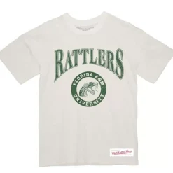 Men Mitchell & Ness T-Shirts & Tops-Arched Logo Lockup Slub Tee Florida A&M University