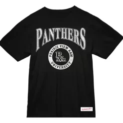 Men Mitchell & Ness T-Shirts & Tops-Arched Logo Lockup Slub Tee Prairie View A&M University