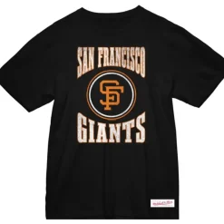 Men Mitchell & Ness T-Shirts & Tops-Arched Logo Slub Tee San Francisco Giants