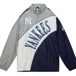 Men Mitchell & Ness Jackets & Outerwear-Arched Retro Lined Windbreaker New York Yankees