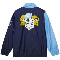 Men Mitchell & Ness Jackets & Outerwear-Arched Retro Lined Windbreaker University Of North Carolina