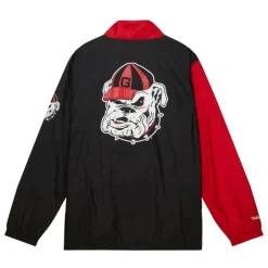 Men Mitchell & Ness Jackets & Outerwear-Arched Retro Lined Windbreaker University Of Georgia