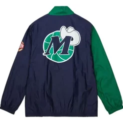Men Mitchell & Ness Jackets & Outerwear-Arched Retro Lined Windbreaker Dallas Mavericks