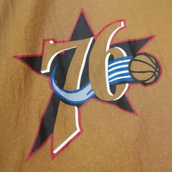 Men Mitchell & Ness Jackets & Outerwear-Arched Retro Lined Windbreaker Philadelphia 76Ers