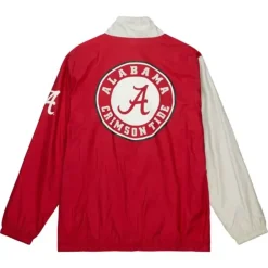 Men Mitchell & Ness Jackets & Outerwear-Arched Retro Lined Windbreaker University Of Alabama
