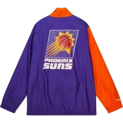Men Mitchell & Ness Jackets & Outerwear-Arched Retro Lined Windbreaker Phoenix Suns