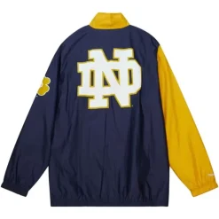 Men Mitchell & Ness Jackets & Outerwear-Arched Retro Lined Windbreaker University Of Notre Dame