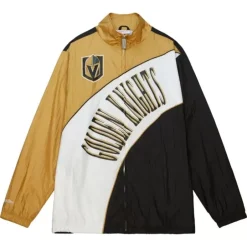 Men Mitchell & Ness Jackets & Outerwear-Arched Retro Lined Windbreaker Vegas Golden Knights