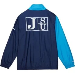 Men Mitchell & Ness Jackets & Outerwear-Arched Retro Lined Windbreaker Jackson State University