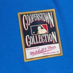 Men Mitchell & Ness T-Shirts & Tops-Arched Vintage Logo Tee Los Angeles Dodgers