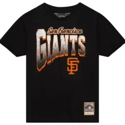 Men Mitchell & Ness T-Shirts & Tops-Arched Vintage Logo Tee San Francisco Giants