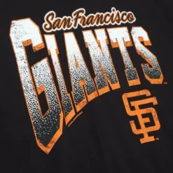 Men Mitchell & Ness T-Shirts & Tops-Arched Vintage Logo Tee San Francisco Giants