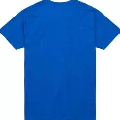 Men Mitchell & Ness T-Shirts & Tops-Arched Vintage Logo Tee Texas Rangers