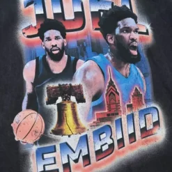 Men Mitchell & Ness T-Shirts & Tops-Asg Concert Tee Players Association Joel Embiid