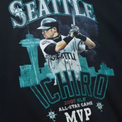 Men Mitchell & Ness Hoodies & Sweatshirts-Asg Mvp Crew Seattle Mariners Ichiro Suzuki