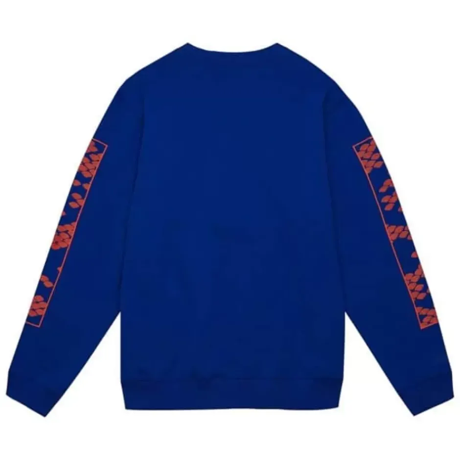 Men Mitchell & Ness Hoodies & Sweatshirts-Asian Heritage Crew 5.0 New York Knicks