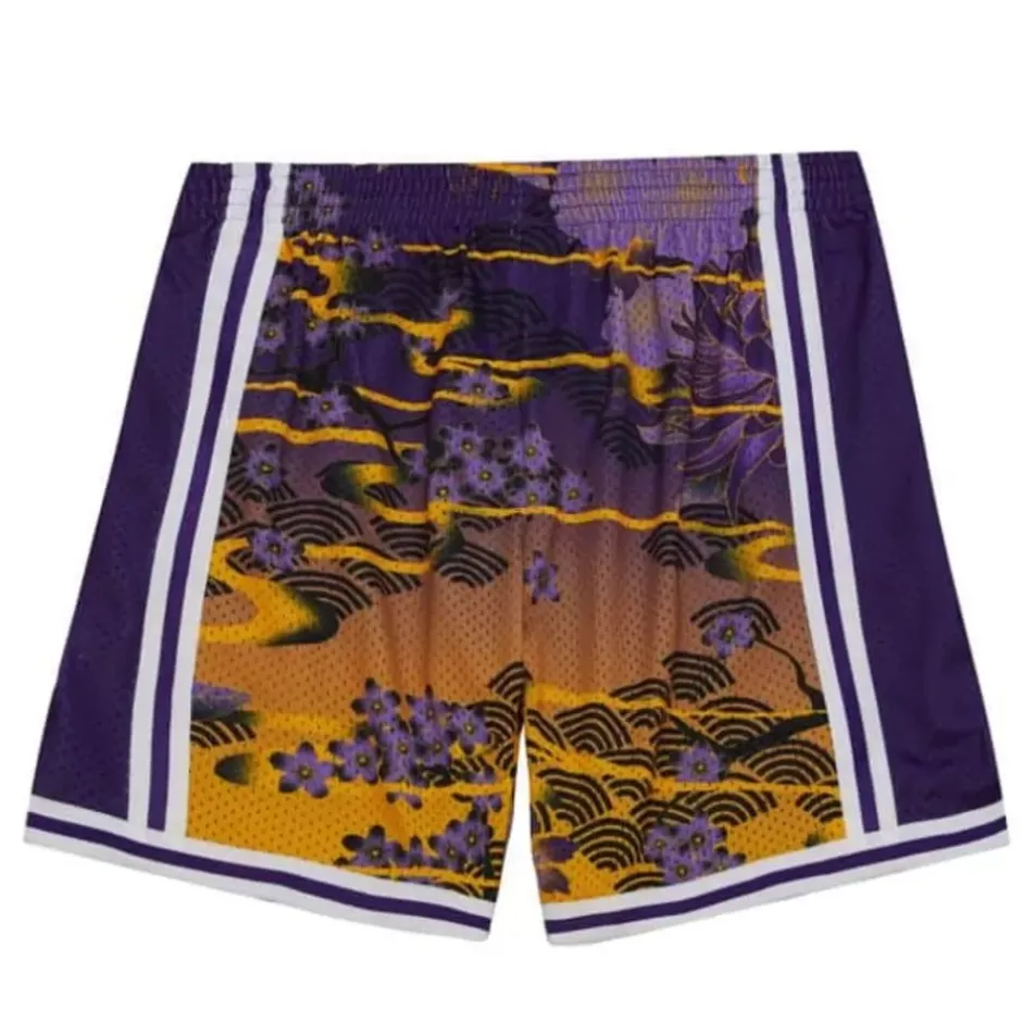 Men Mitchell & Ness Shorts-Asian Heritage Swingman Los Angeles Lakers 1996 Shorts 5.0