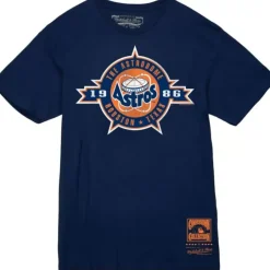 Men Mitchell & Ness T-Shirts & Tops-Astrodome 1986 Tee Houston Astros