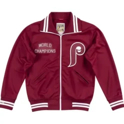 Men Mitchell & Ness Jackets & Outerwear-Authentic Bp Jacket Philadelphia Phillies 1981