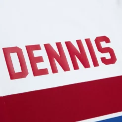 Men Mitchell & Ness Jackets & Outerwear-Authentic Dennis Rodman Detroit Pistons 1988-89 Shooting Shirt