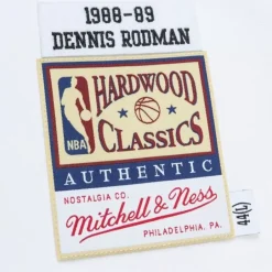 Men Mitchell & Ness Jackets & Outerwear-Authentic Dennis Rodman Detroit Pistons 1988-89 Shooting Shirt